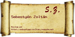 Sebestyén Zoltán névjegykártya